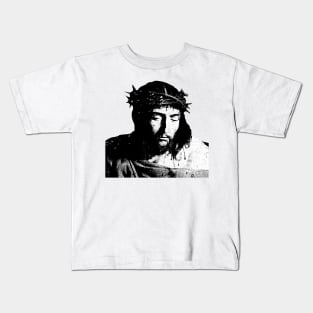 Jesus Christ and his suffering and holy face Kids T-Shirt